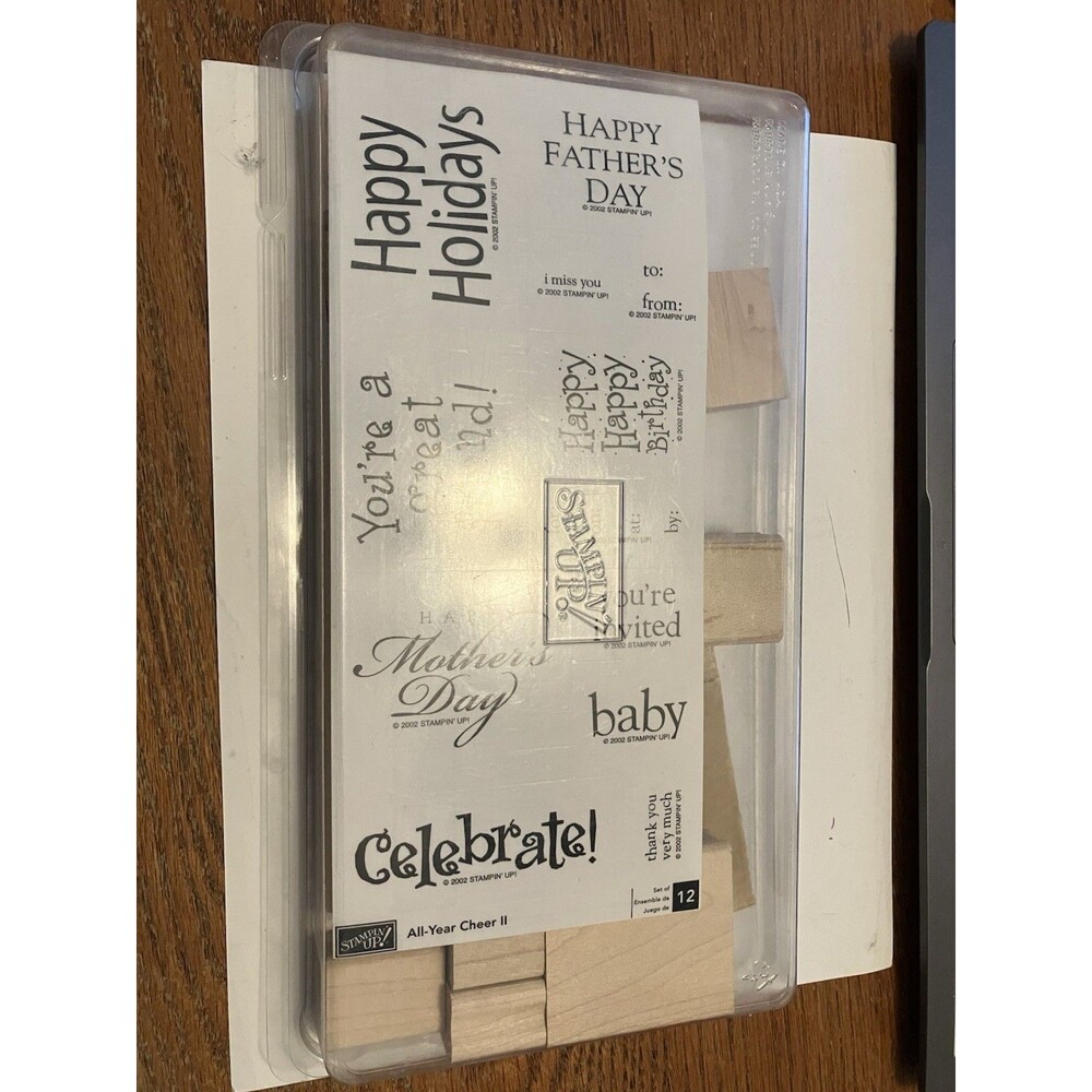 Stampin Up! All-Year Cheer II Rubber Stamp Set Of 12 Occasions & Greetings 2002